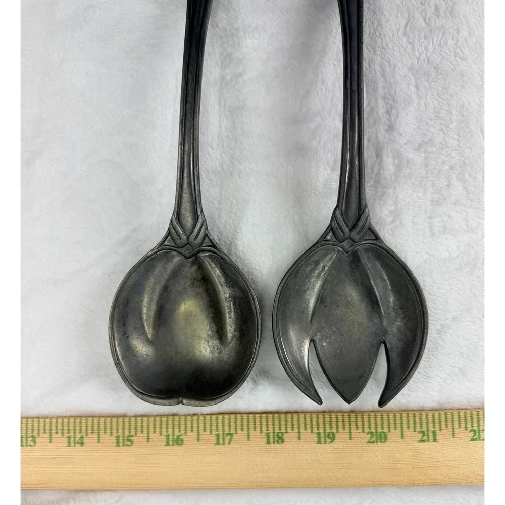 Vintage Arthur Court 1990s Tulip Salad Serving Fork Spoon Set 11